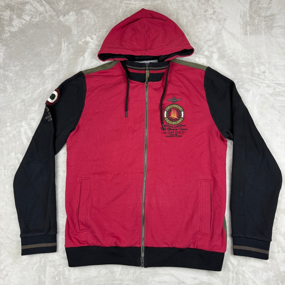 Aeronautica Militare Hoodie Mens 2XL Full Zip 1961 Frecce Tricolori Sweatshirt
